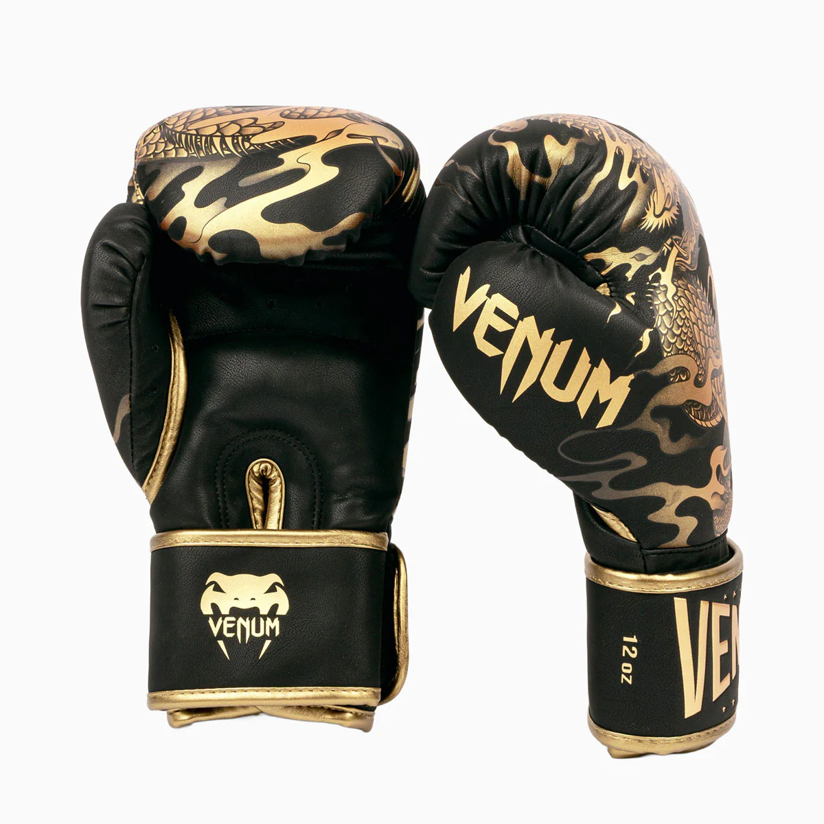 Guantes de boxeo Venum Vuelo del Dragón Negro-bronce - Imagen 4
