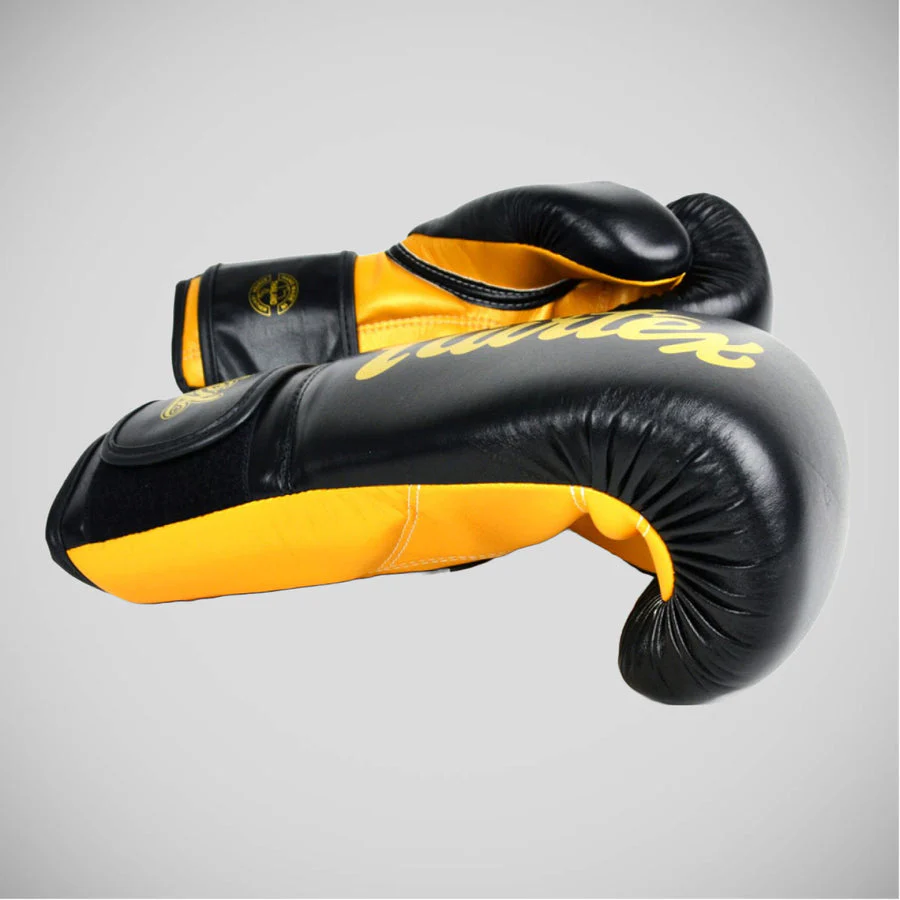 Guantes Muay Thai Fairtex Super Sparring BGV18 Negro-oro - Imagen 4