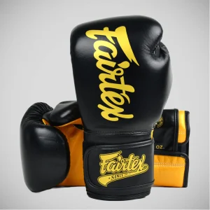 Guantes Muay Thai Fairtex Super Sparring BGV18 Negro-oro