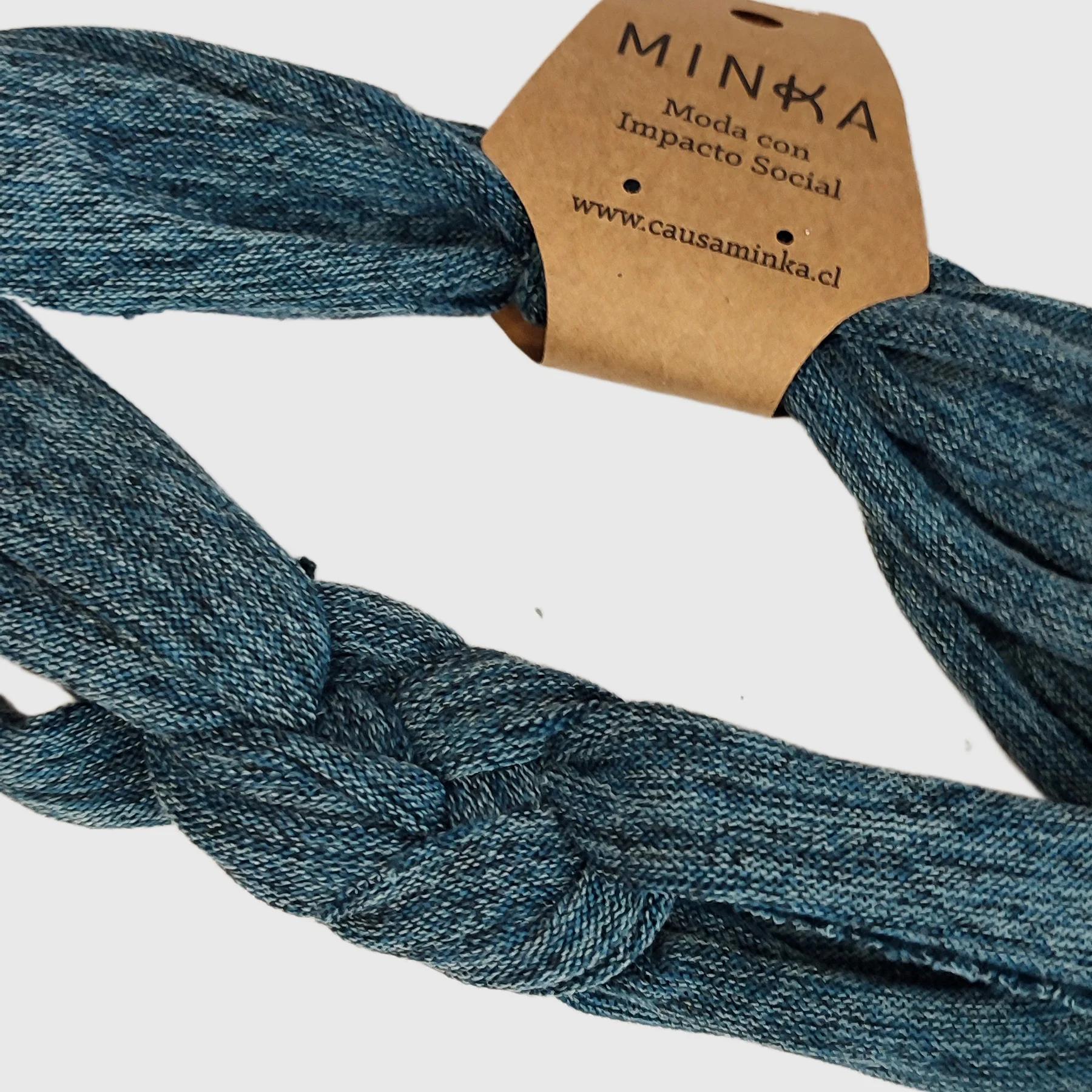 Turbante Josefina Turquesa Lanilla - Imagen 3