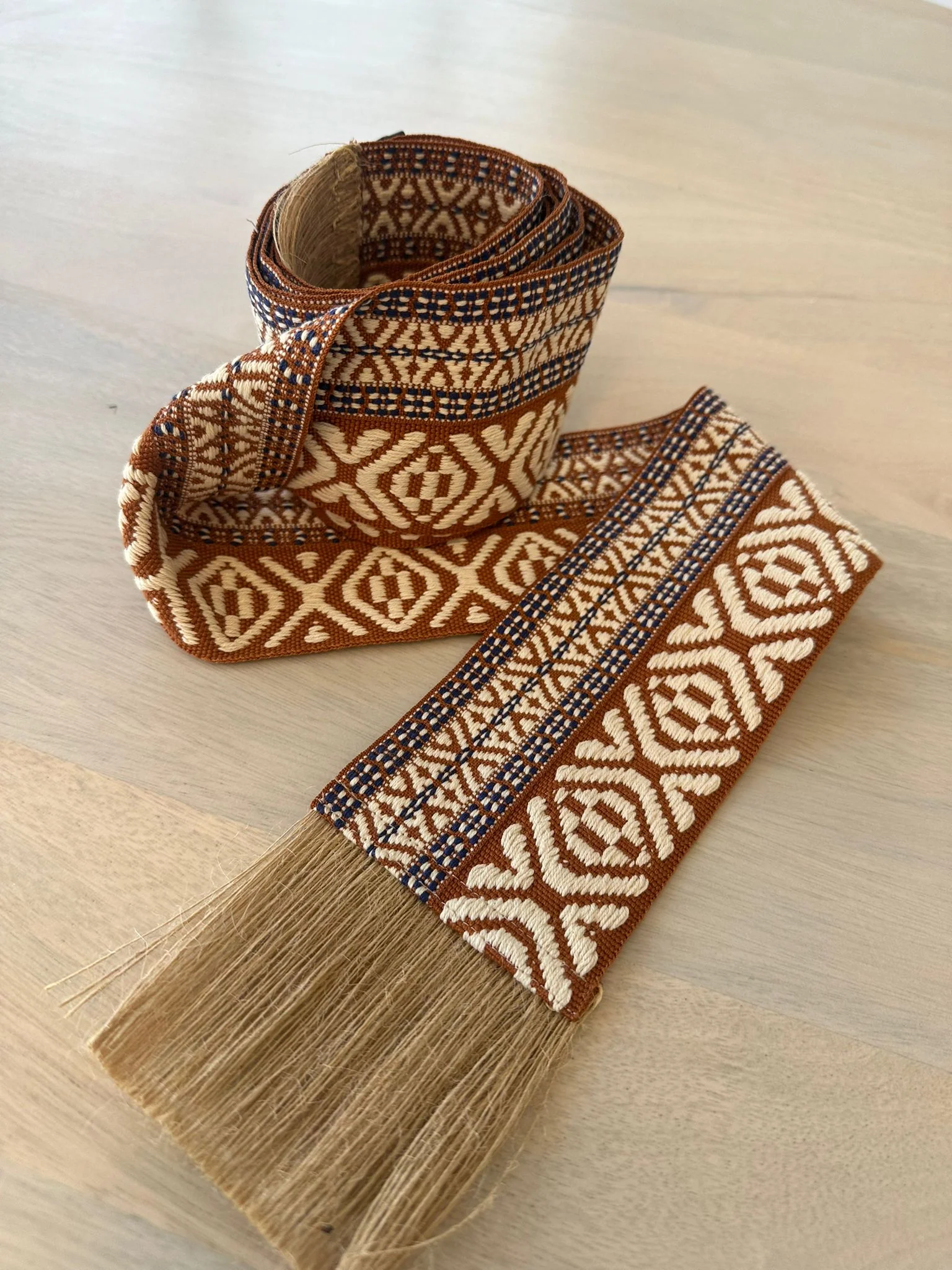 CINTURON BOHO MARRON