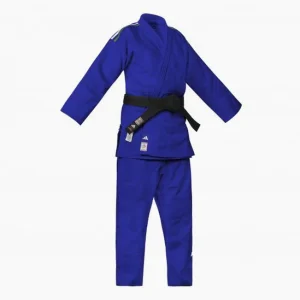 Judogi azul Adidas J730 Champion III IJF slim rayas Italia