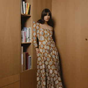 VESTIDO RENÉ MOSTAZA