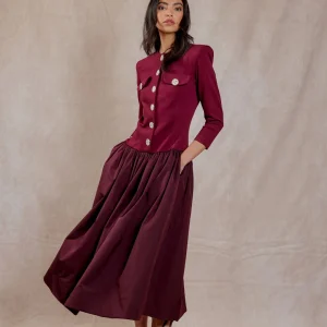 VESTIDO MATEO GRANATE