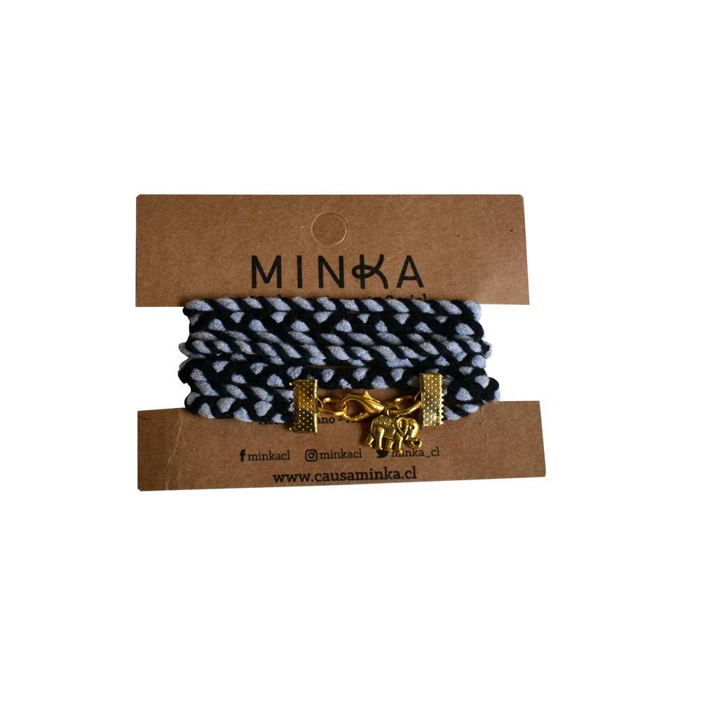 Pulsera Minka Trenza gris