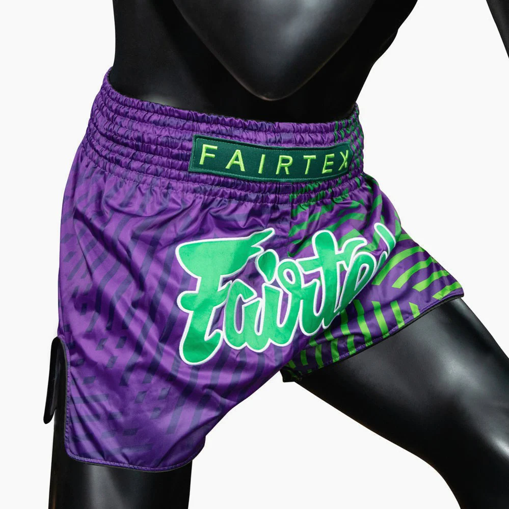 Pantalones kick-thai Fairtex BS1922 Corredor Violeta - Imagen 6