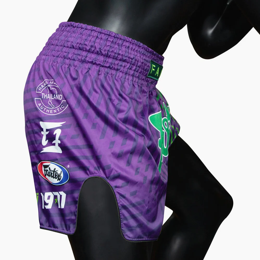 Pantalones kick-thai Fairtex BS1922 Corredor Violeta - Imagen 7
