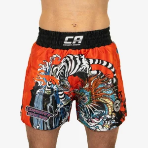 Pantalones kick-thai Combat Arena Yin Yang Battle Rojo