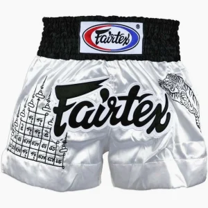 Pantalones kick-thai Fairtex BS0637 Talisman Tailandés Blanco