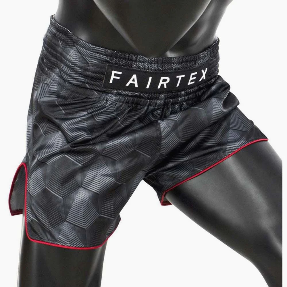 Pantalones kick-thai Fairtex BS1901 Stealth Negro - Imagen 4