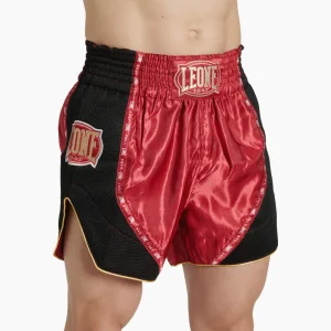 Pantalones cortos kick-tailandés Leone Classic AB881 Rojo