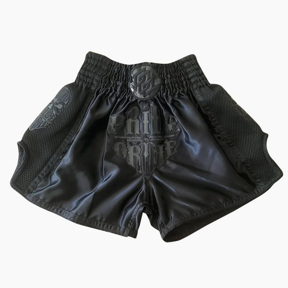 Pantalones kick-thai Pride or Die Reckless Full Black - Imagen 3