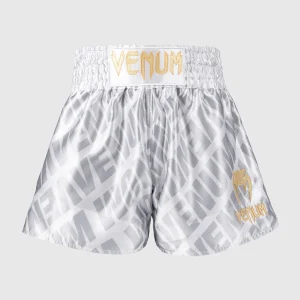 Pantalones cortos kick-tailandés Venum Contender XT Blanco-plata
