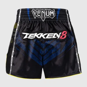 Pantalones cortos kick-tailandés Venum Tekken 8 King Negro-amarillo