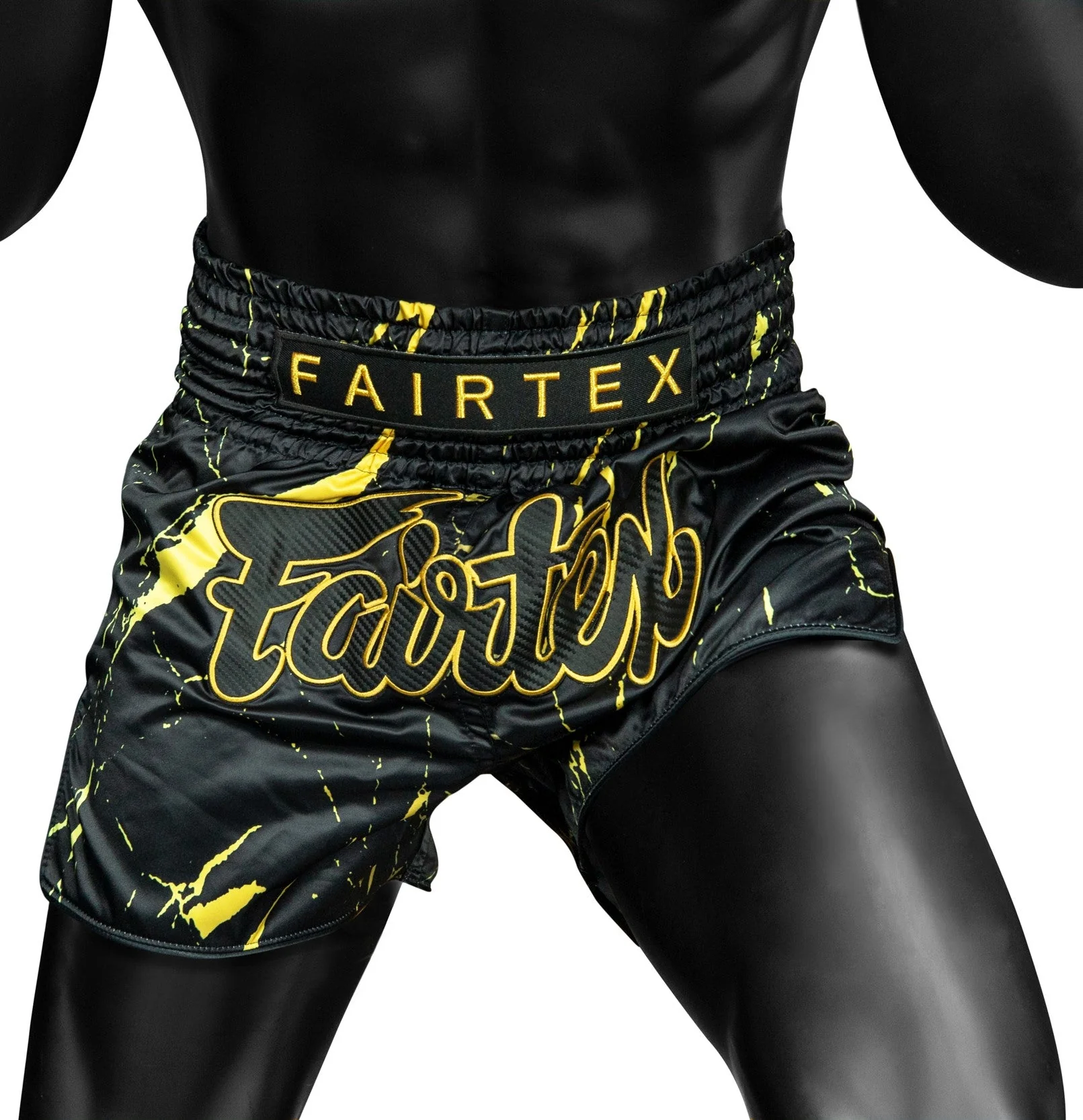 Pantalones kick-thai Fairtex BS1947 Black Marble - Imagen 6