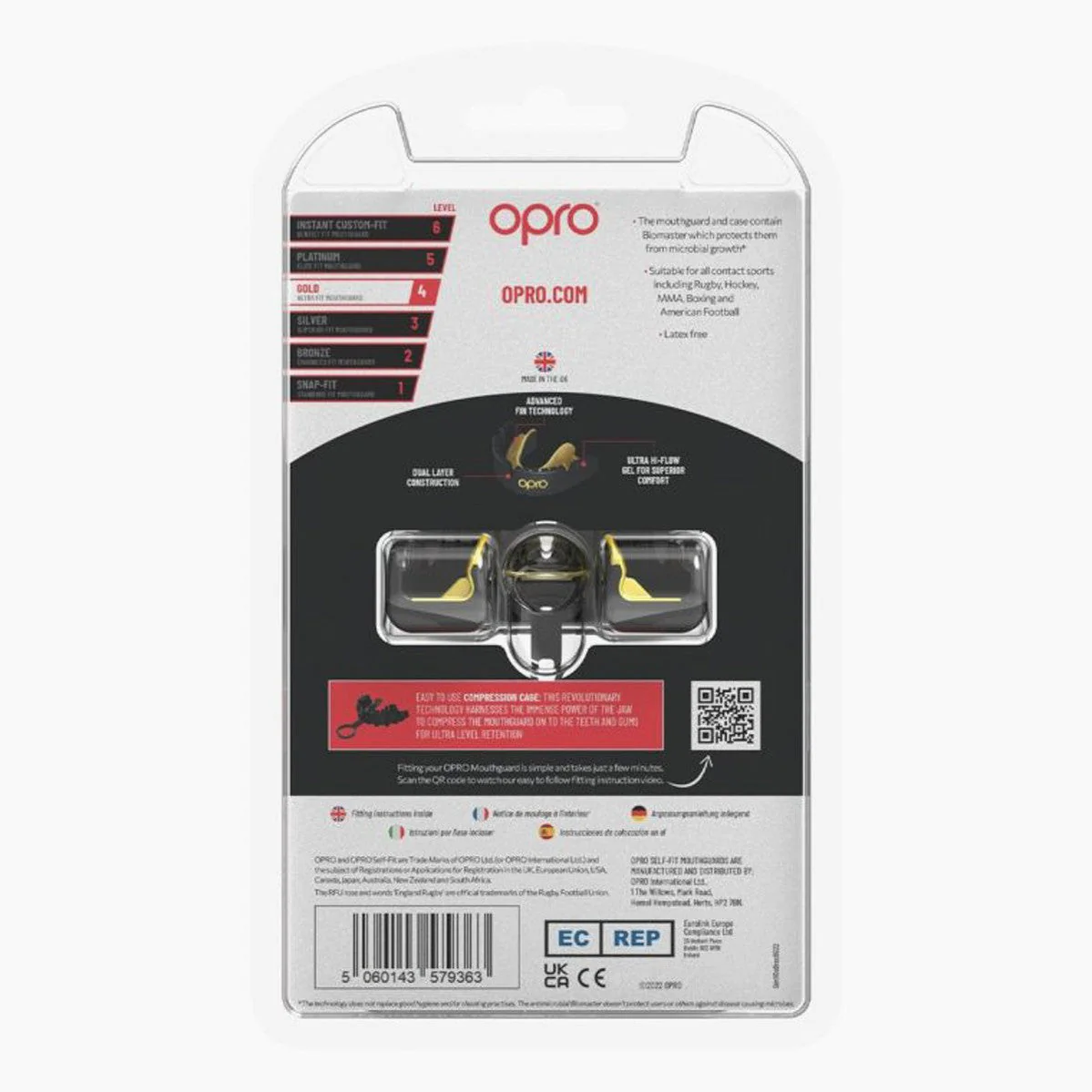 Protector bucal Opro Gold Self-Fit Braces para aparato - Imagen 9