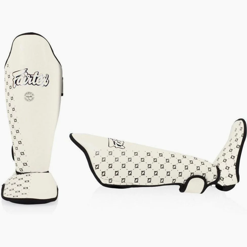 Espinilleras Fairtex Competición SP5 con parapiés Blanco - Imagen 3
