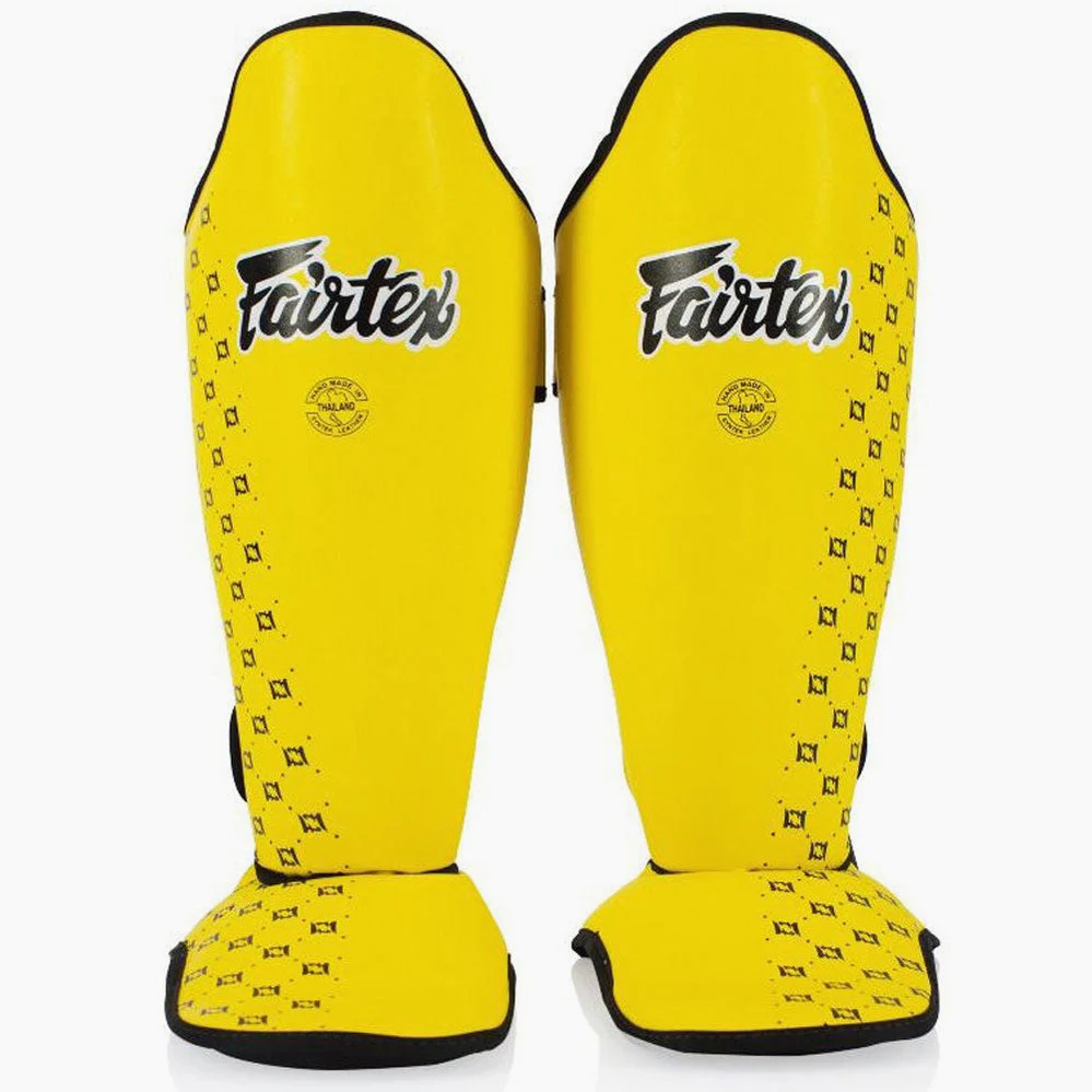 Espinilleras Fairtex Competición SP5 con parapiés Amarillo