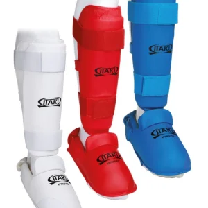 Espinilleras Karate Itaki con parapies Art.413A
