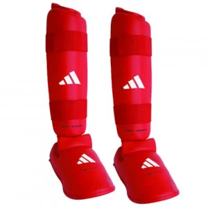 Espinilleras y Parapiedi Adidas Rojo y Azul Homologados WKF