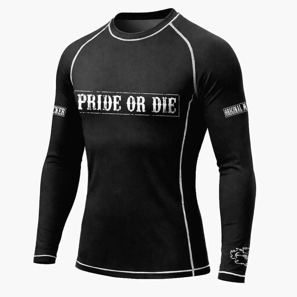 Rashguard Pride or Die Fight Club mangas largas