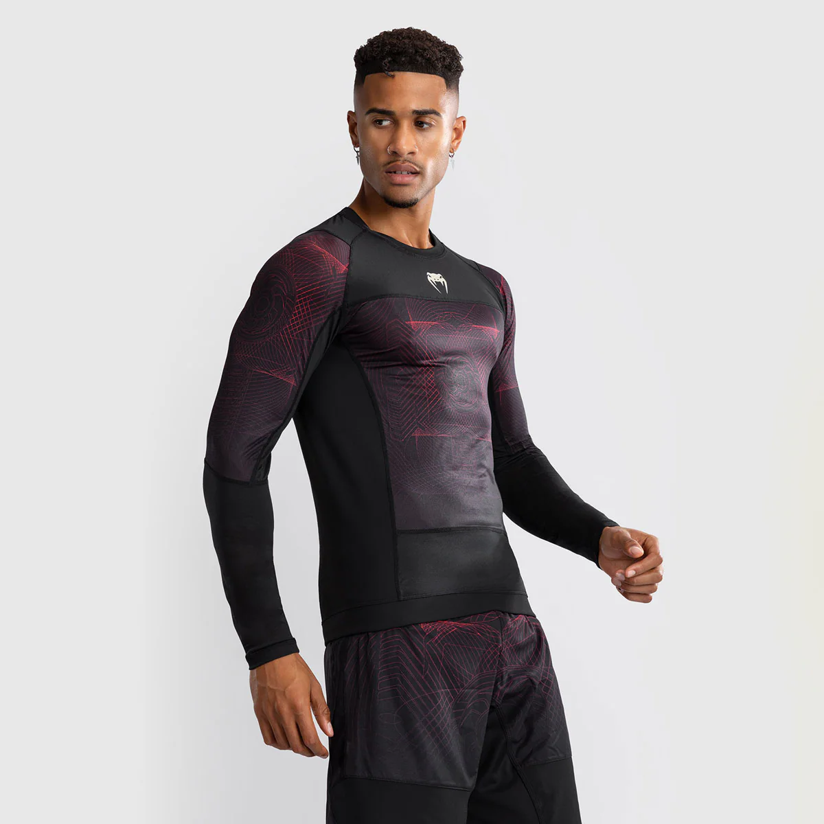 Rashguard Venum G-Fit Air mangas largas Negro-rojo