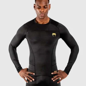 Rashguard Venum G-Fit Negro-oro mangas largas