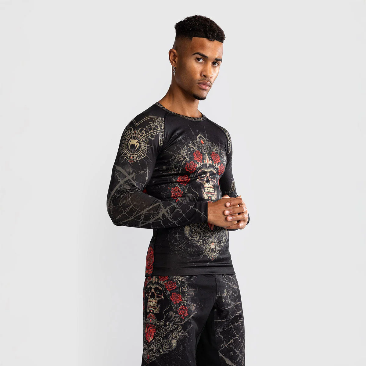 Rashguard Venum Santa Muerte 5.0 mangas largas Negro-Oro - Imagen 5