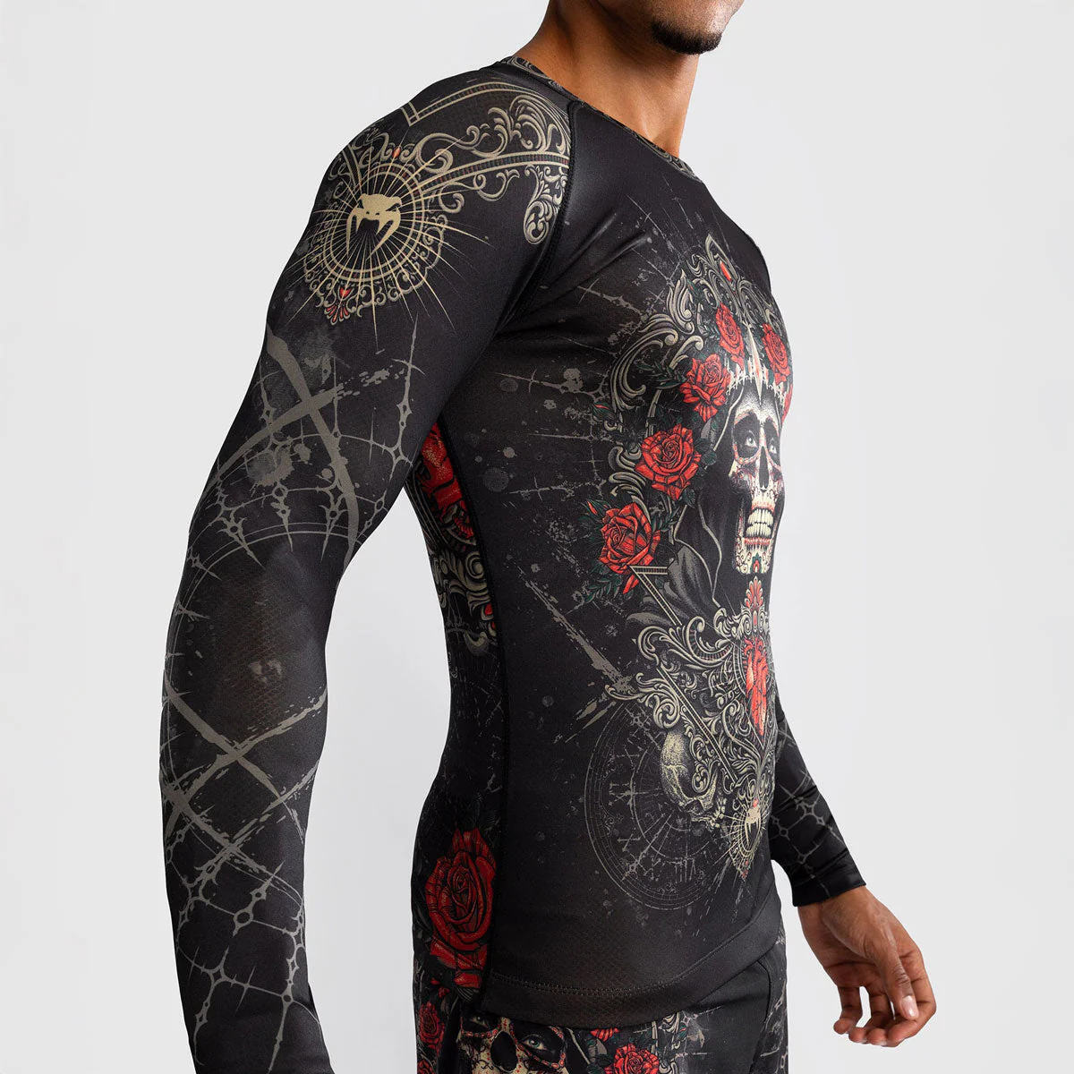 Rashguard Venum Santa Muerte 5.0 mangas largas Negro-Oro - Imagen 6