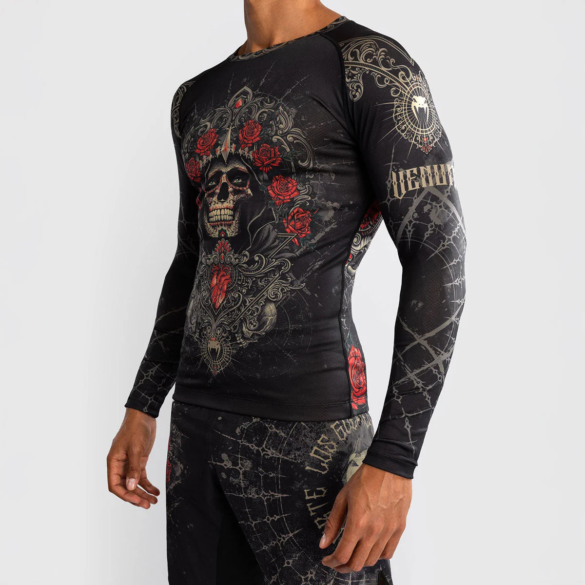 Rashguard Venum Santa Muerte 5.0 mangas largas Negro-Oro - Imagen 7
