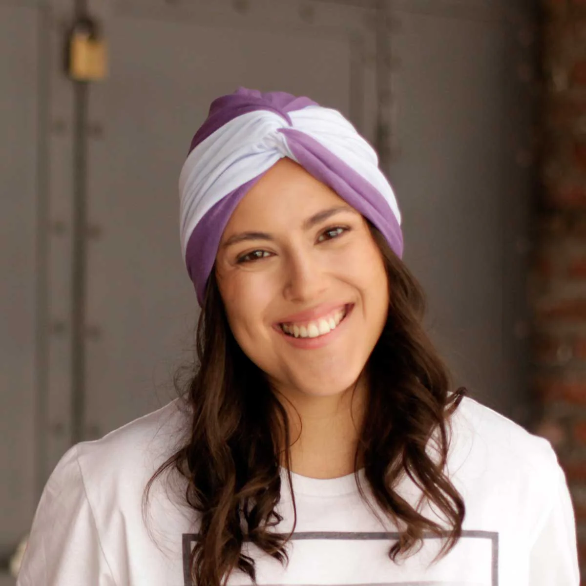 Turbante Monica Morado Tie Dye - Imagen 4