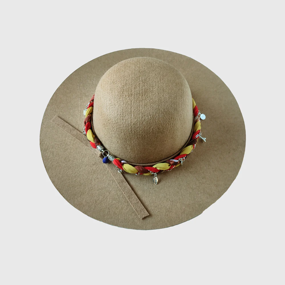 Sombrero ala ancha Beige - Imagen 3