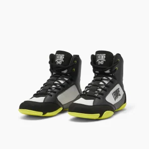 Botas de boxeo Leone 1947 Premium CL110 Negro-lima