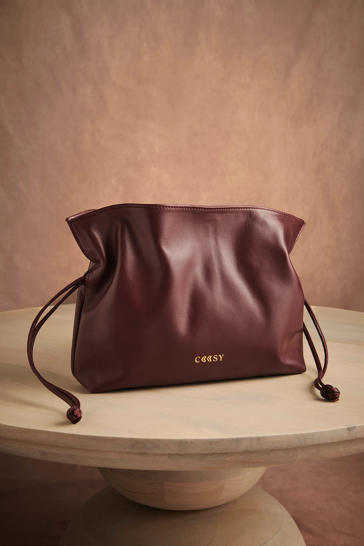 BOLSO SACO PIEL BURDEOS