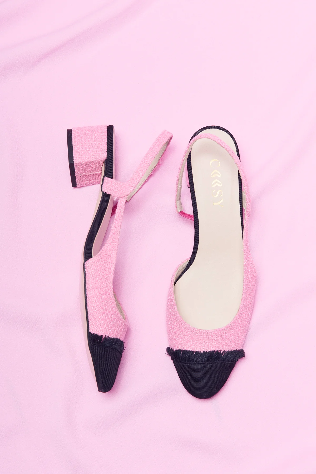 ZAPATO ZAPATO TWEED ROSA