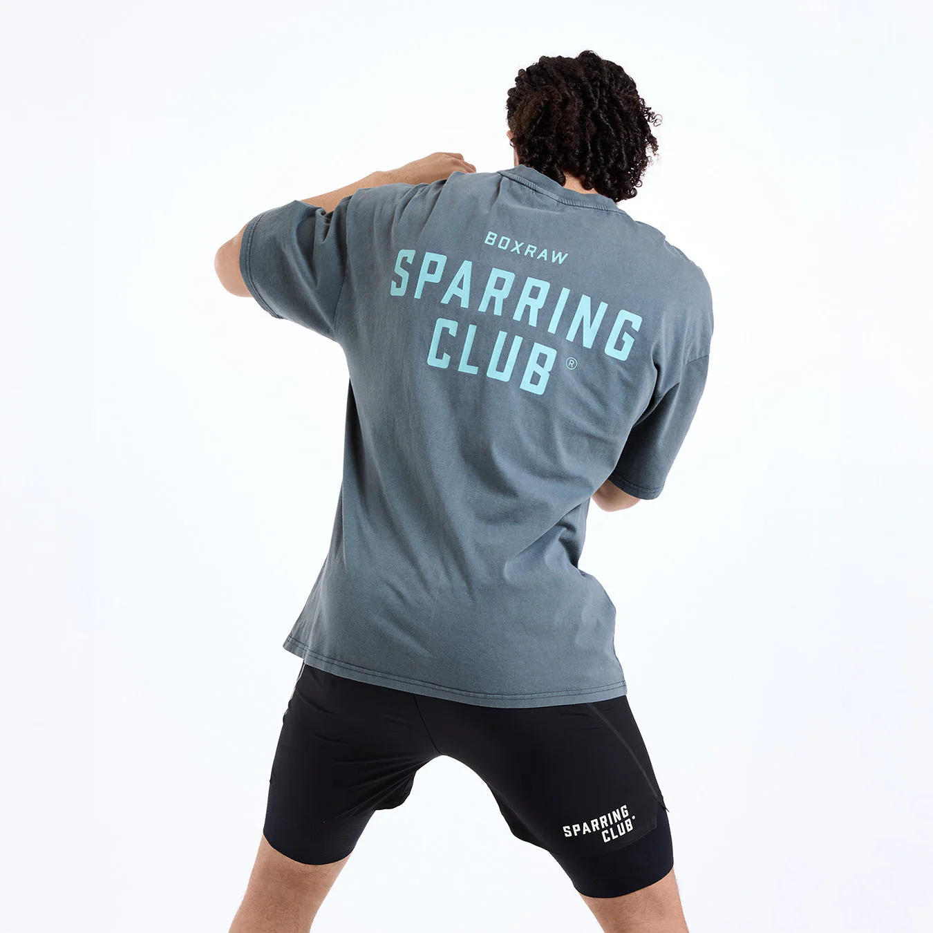 Camiseta Boxraw Sparring Club Oversize Gris