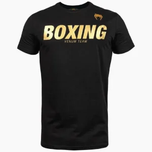 Camiseta Venum Boxeo VT Negro-Oro