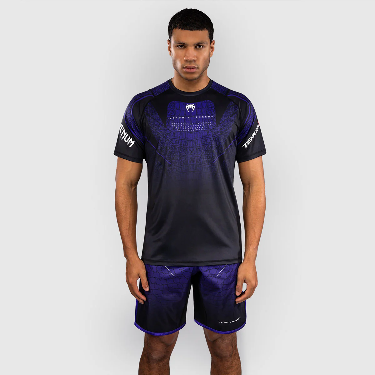 Camiseta Venum Dry Tech Tekken 8 Kazuya Negro-violeta