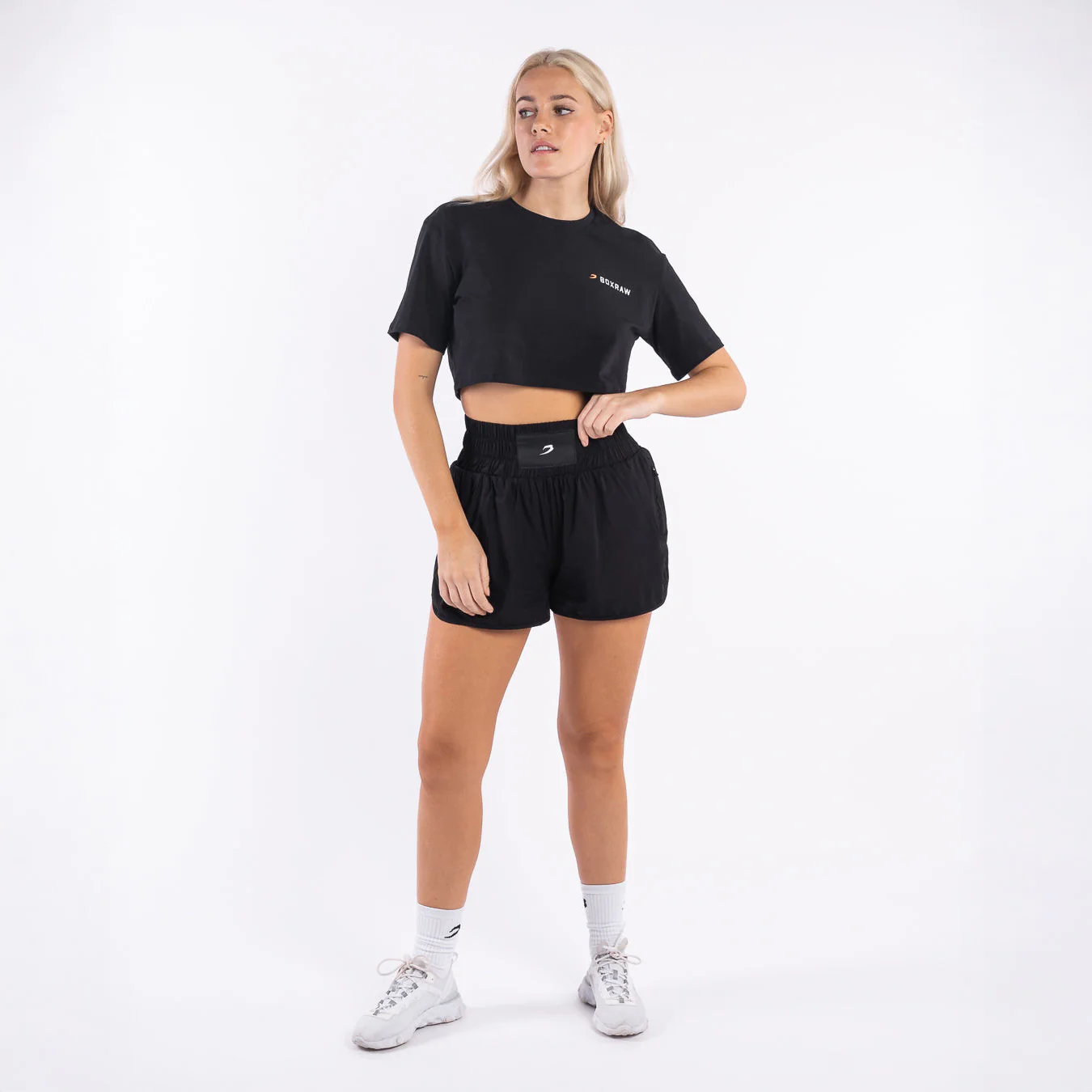 Camiseta mujer Boxraw We Don’t Play Boxing Crop Negro