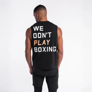 Camiseta sin mangas Boxraw We Don't Play Boxing Negro