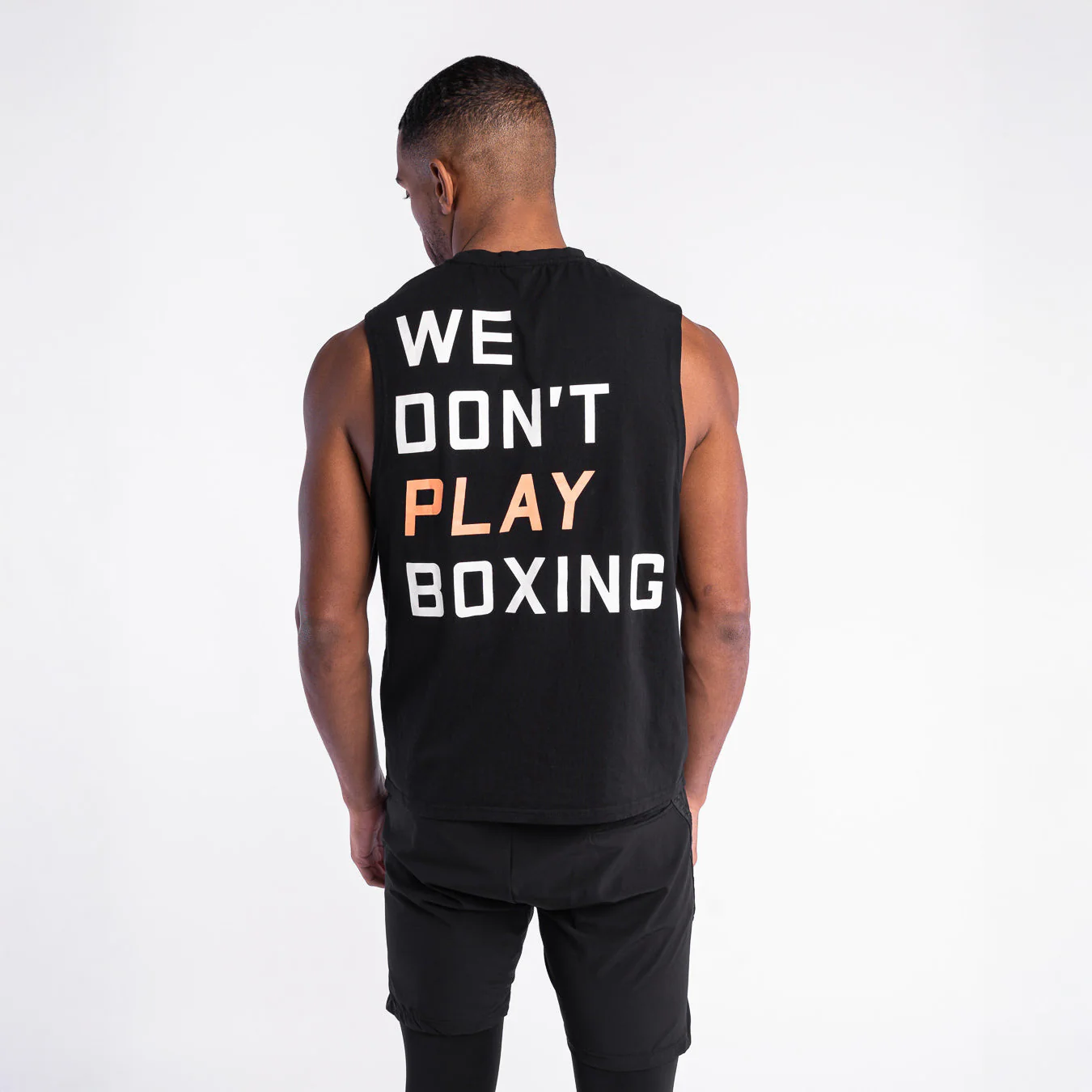 Camiseta sin mangas Boxraw We Don’t Play Boxing Negro