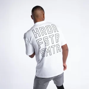 Camiseta Boxraw HRDR FSTR SMTR Oversize Blanco