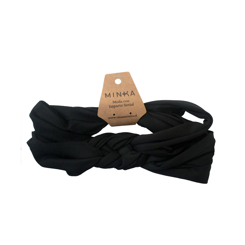Turbante Josefina Negro Lycra - Imagen 4