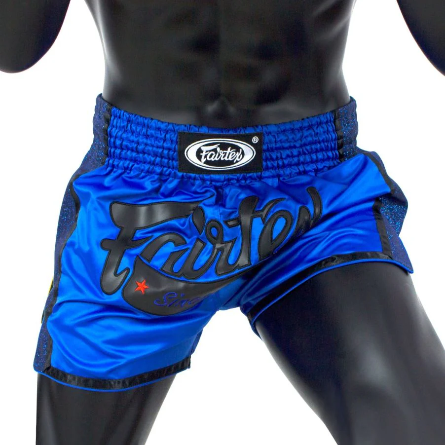 Pantalones kick-thai Fairtex BS1702 Azul - Imagen 4