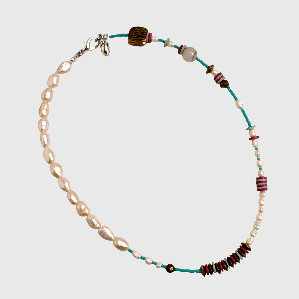 Collar Ignacia perlas de rio- 45 cm
