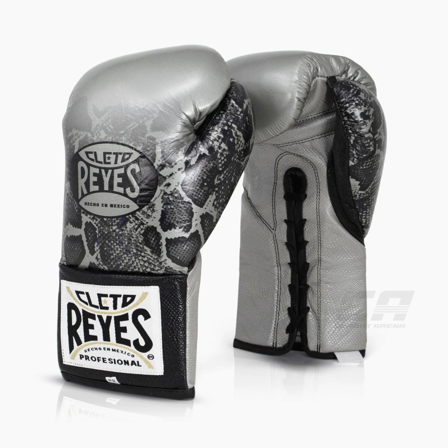 Guantes de boxeo Cleto Reyes Profesional CB2 Steel Snake con cordones