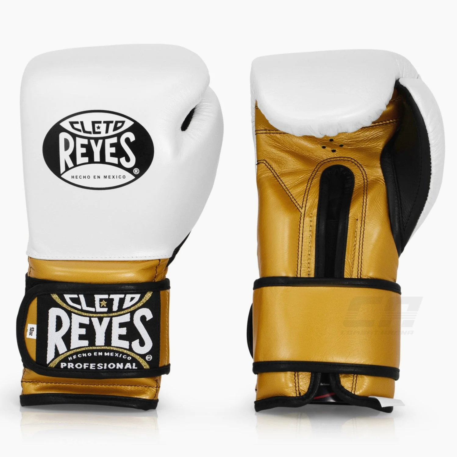Guantes de boxeo Cleto Reyes Sparring CE6 Perla-oro - Imagen 3