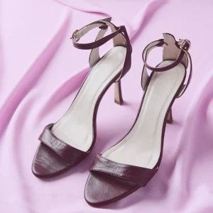 SANDALIAS PIEL BURDEOS