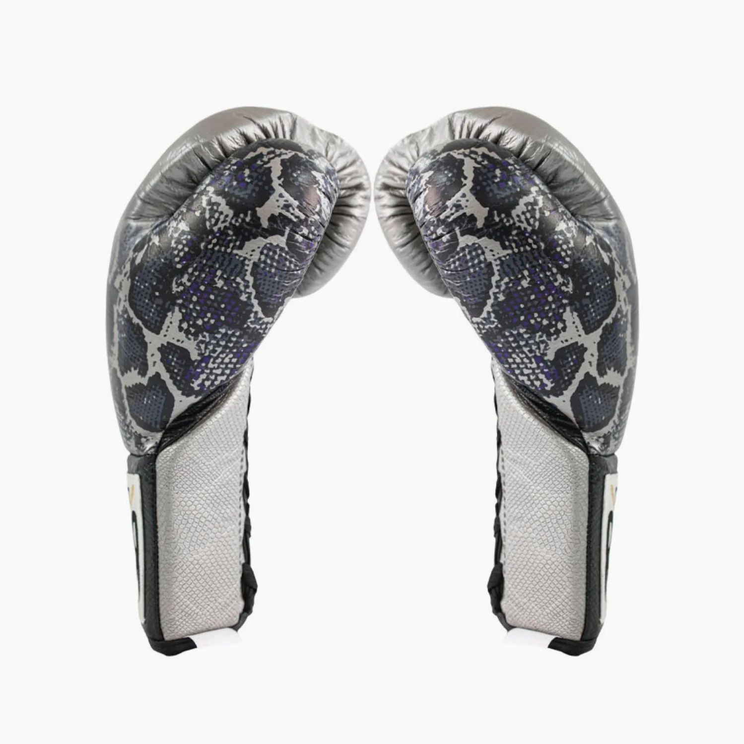 Guantes de boxeo Cleto Reyes Profesional CB2 Steel Snake con cordones - Imagen 4