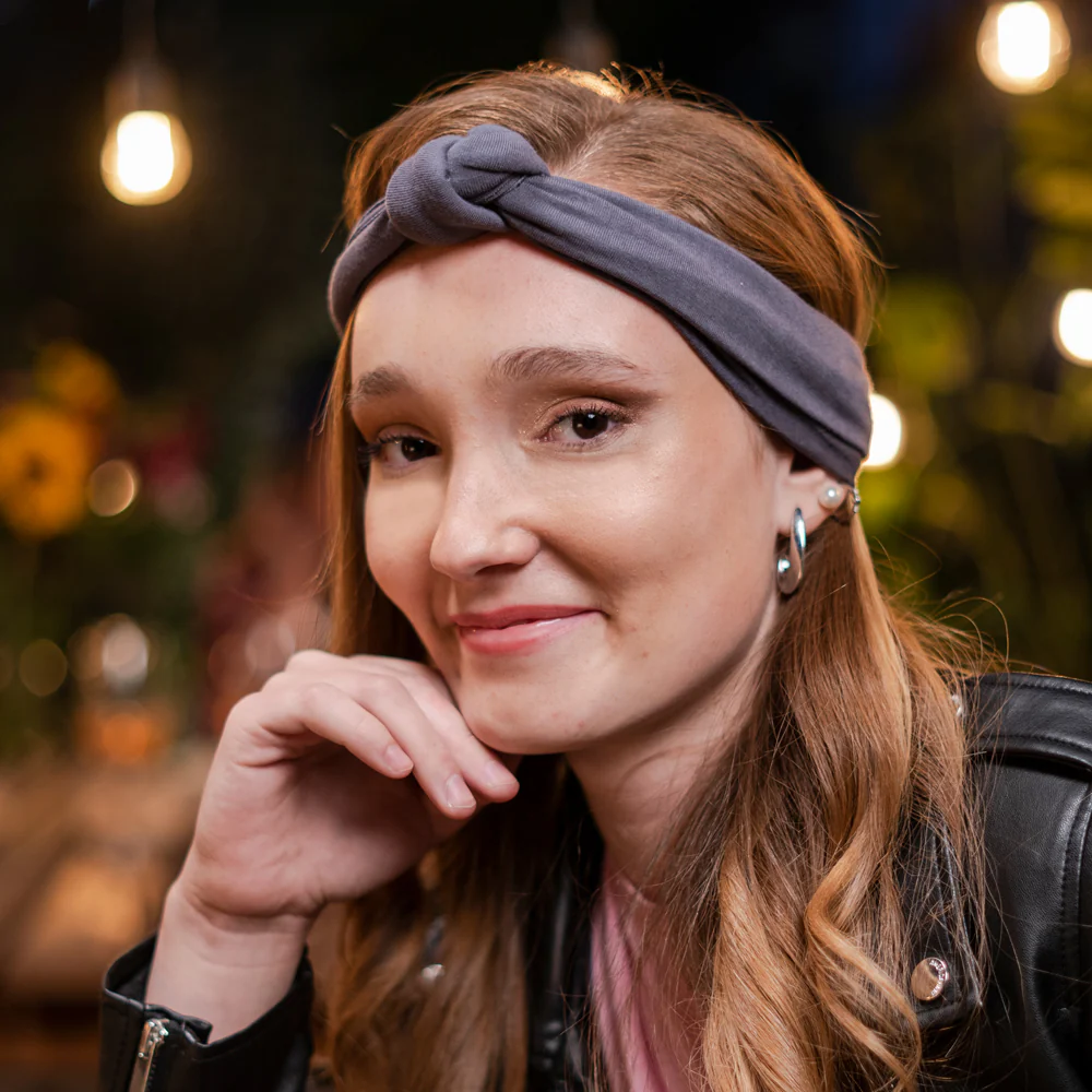 Turbante Nudo Gris - Imagen 3